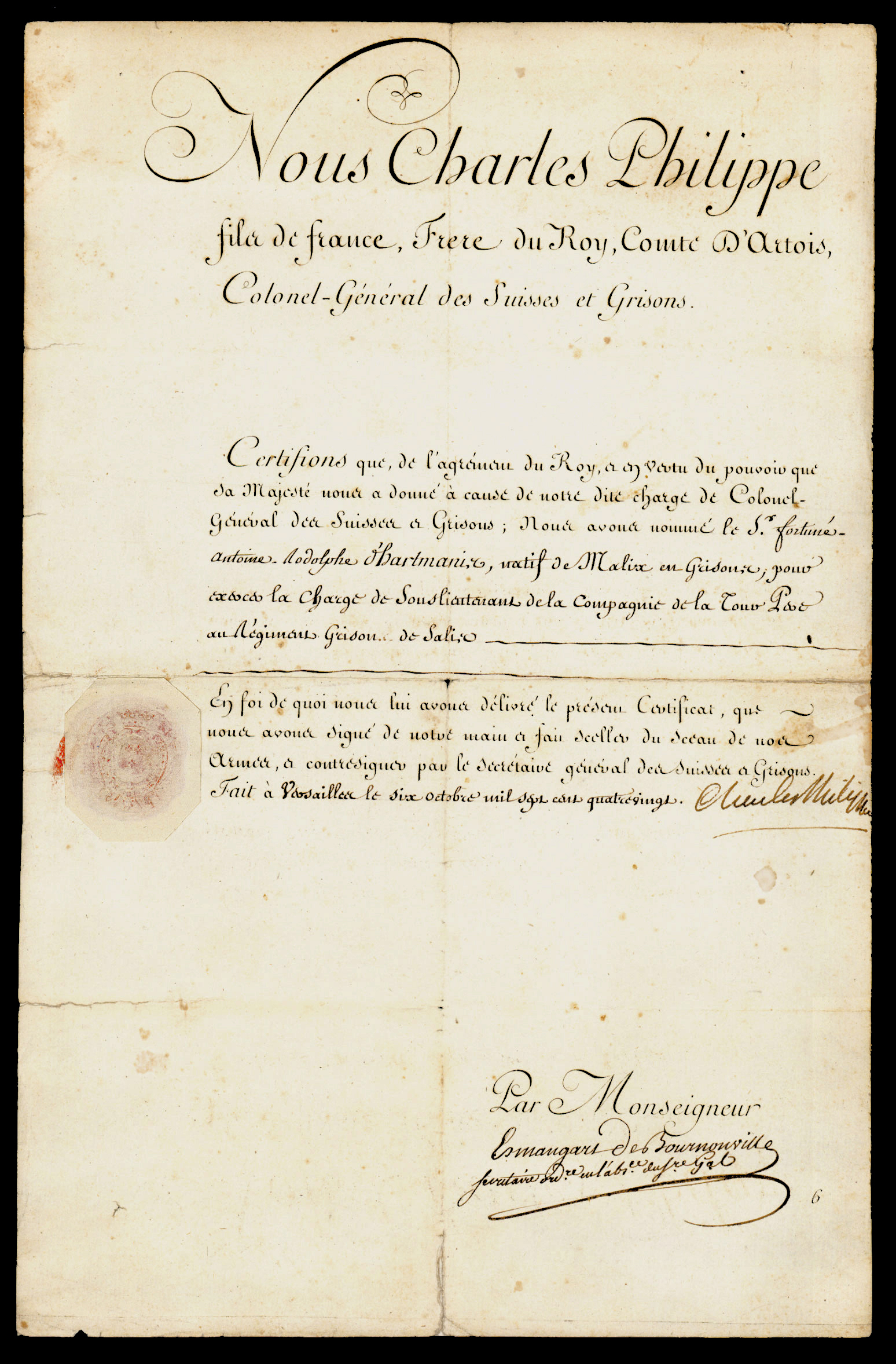 Referenz: charles-philippe-futur-roi-charles-x-fils-du-roi-louis-xv-et-colonel-g-des-suisses-et-grisons