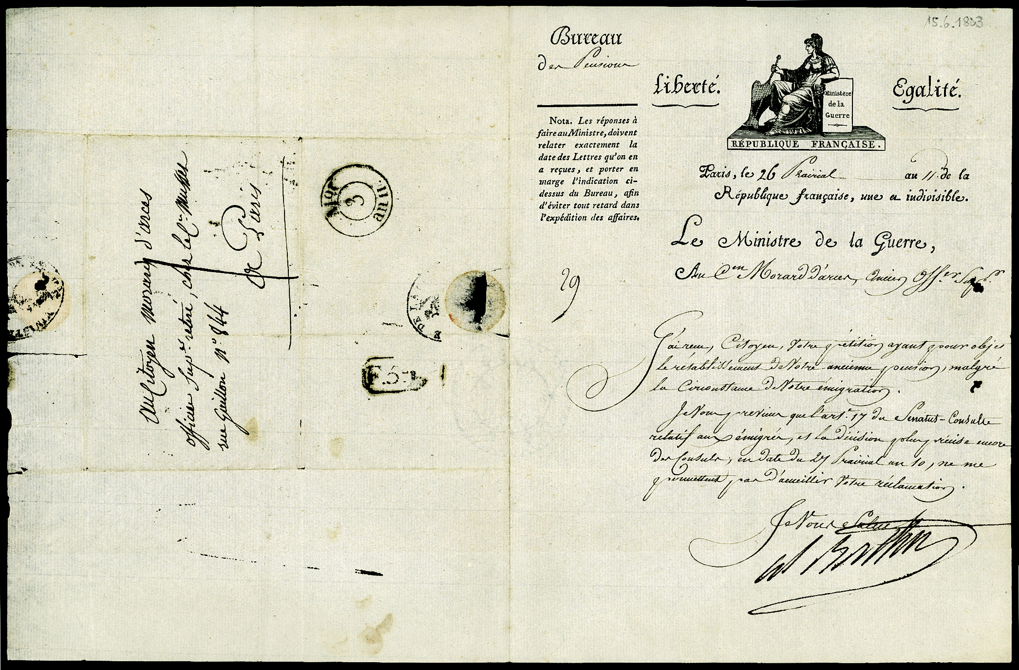 Referenz: berthier-louis-alexandre-ministre-de-la-guerre-prince-de-neuchatel-vallengin-et-wagram