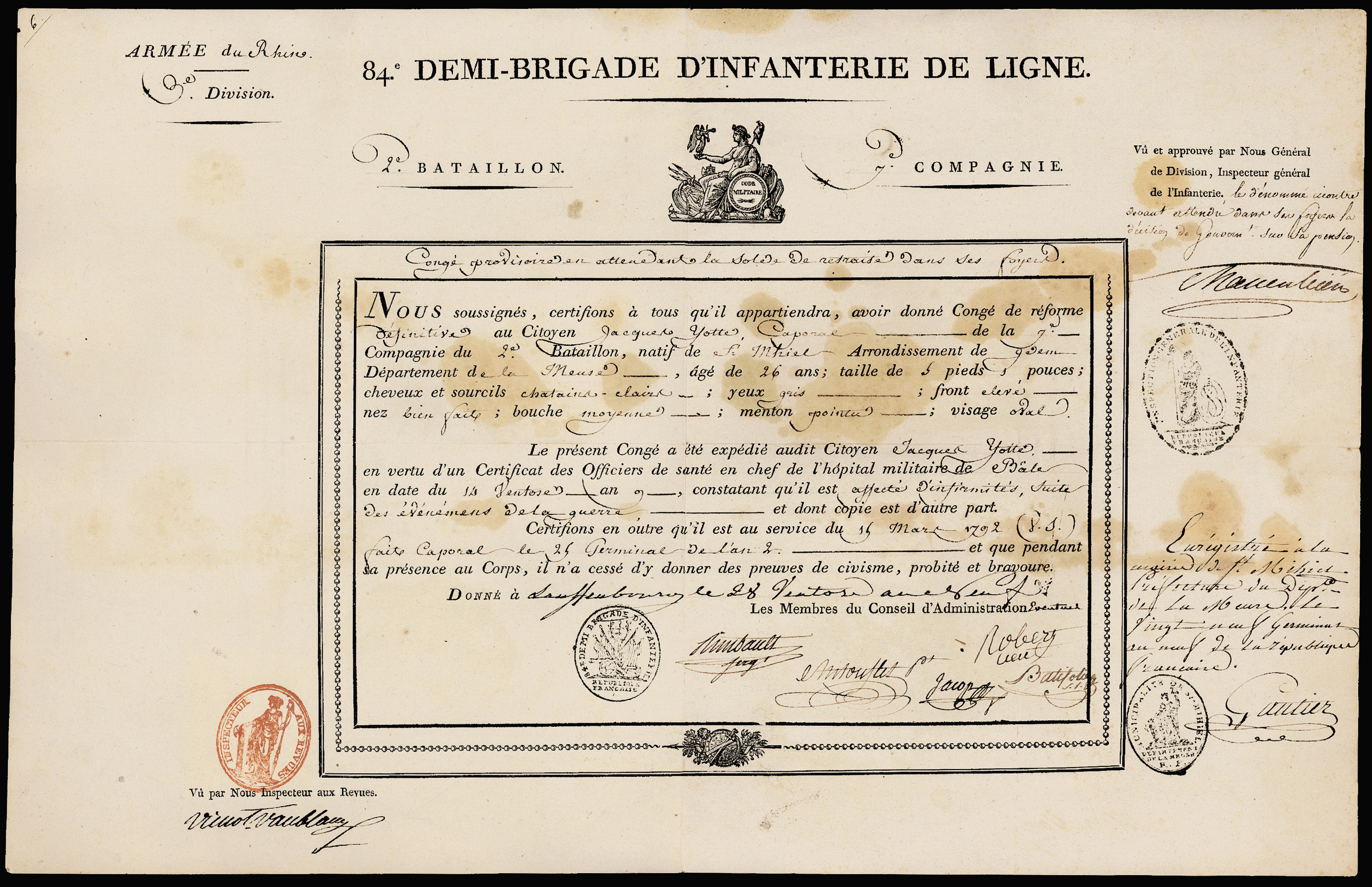 Referenz: schauenburg-alexis-von-franz-divisionsgeneral-entlassungsurkunde-aus-laufenburg-ag