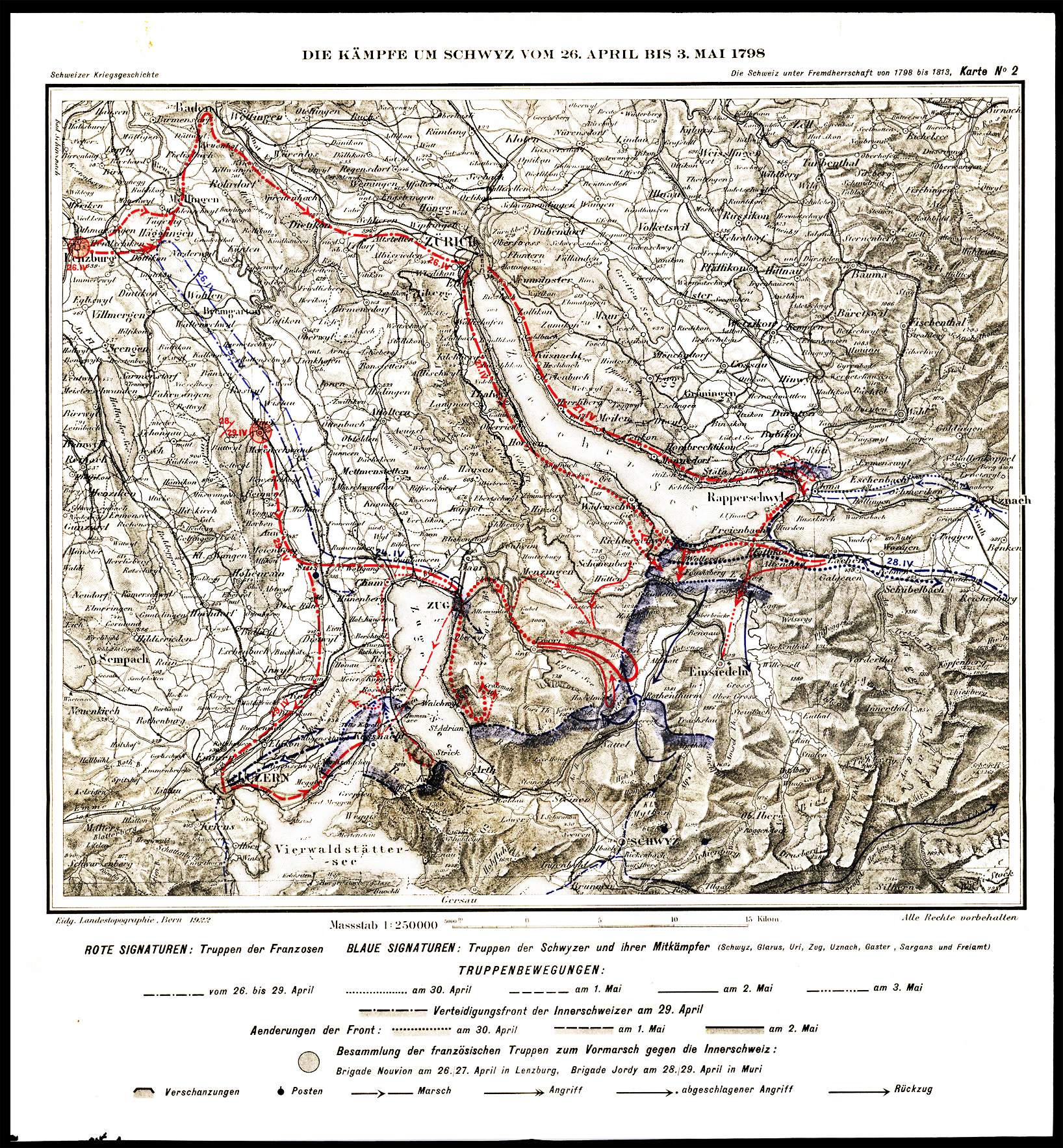 Referenz: kampfe-um-schwyz-26-april-3-mai-1798-militarstrategische-karte
