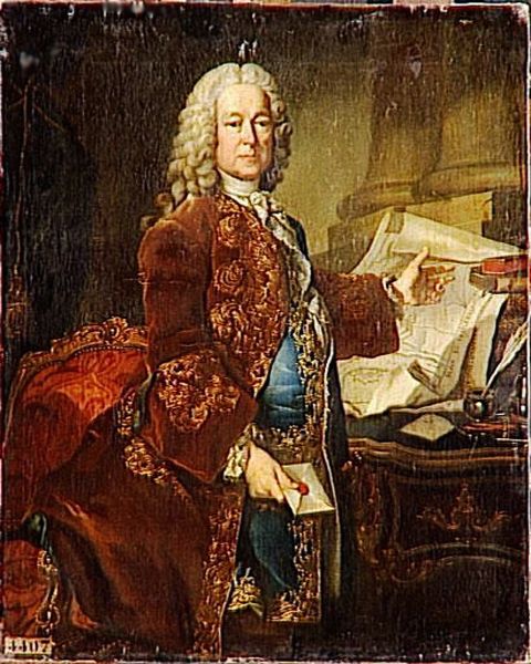 Referenz: louis-xv-roi-bauyn-nicolas-prosper-d-angervilliers-secretaire-d-etat-a-la-guerre