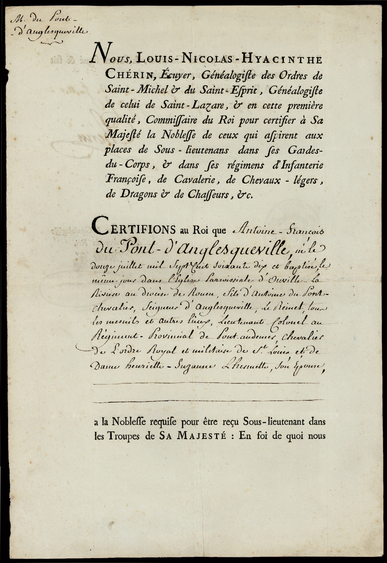 Referenz: cherin-louis-nicolas-hyacinthe-genealogiste-du-roi-chef-d-etat-major-general-divisionnaire