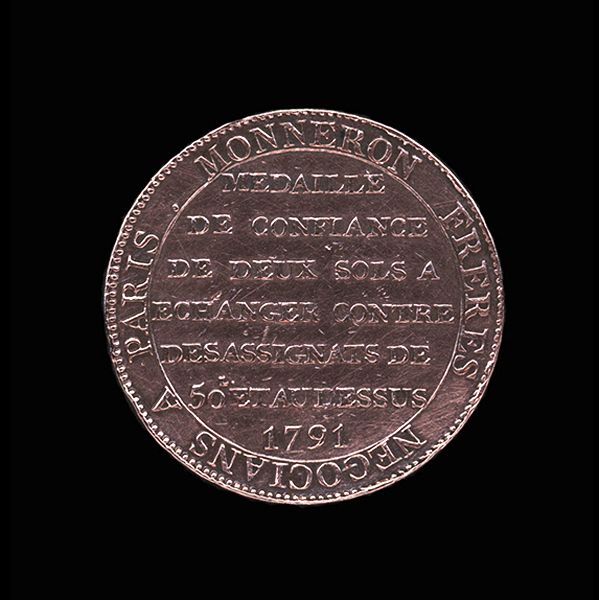Referenz: monneron-de-2-sols-1791-revolution-monnaie-de-confiance-a-echanger-contre-des-assignats
