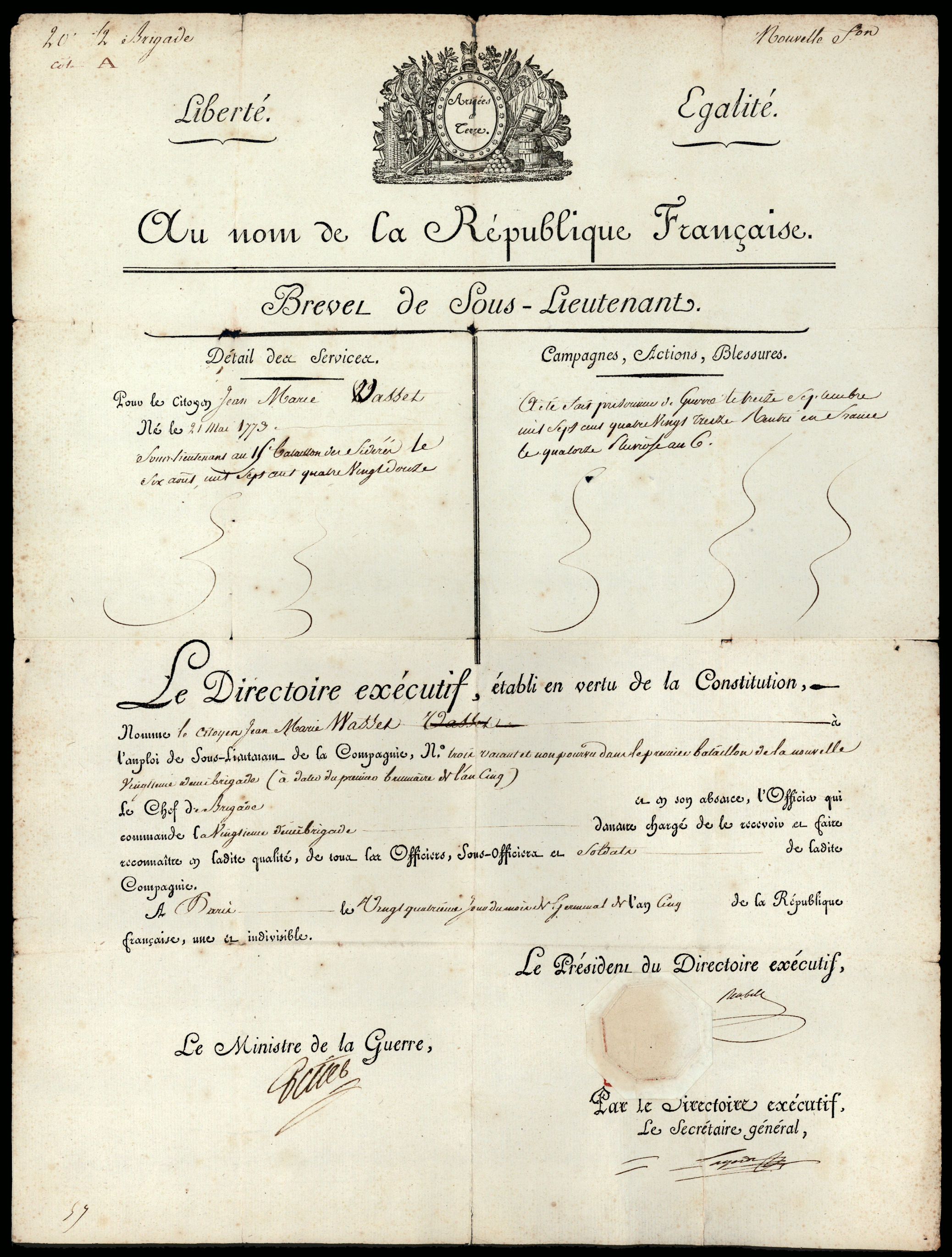 Referenz: petiet-claude-louis-ministre-de-la-guerre-reubell-jean-francois-pres-du-directoire