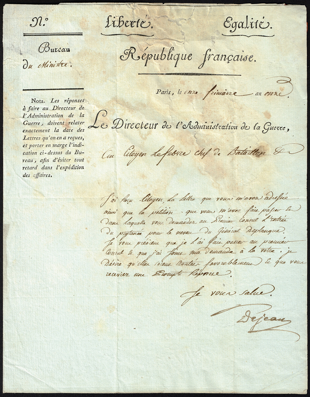 Referenz: dejean-jean-francois-aime-general-ministre-de-l-administration-de-la-guerre