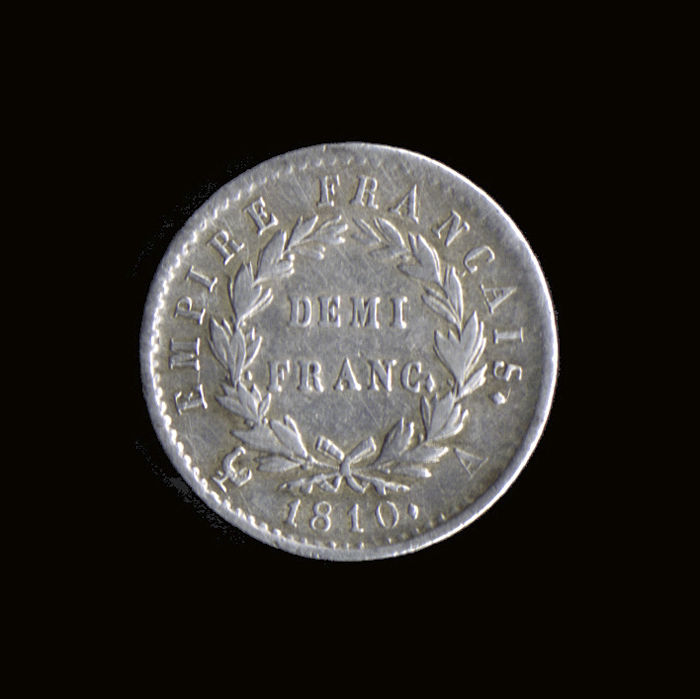Referenz: demi-franc-napoleon-1er-tete-lauree-empereur-empire-francais-1810