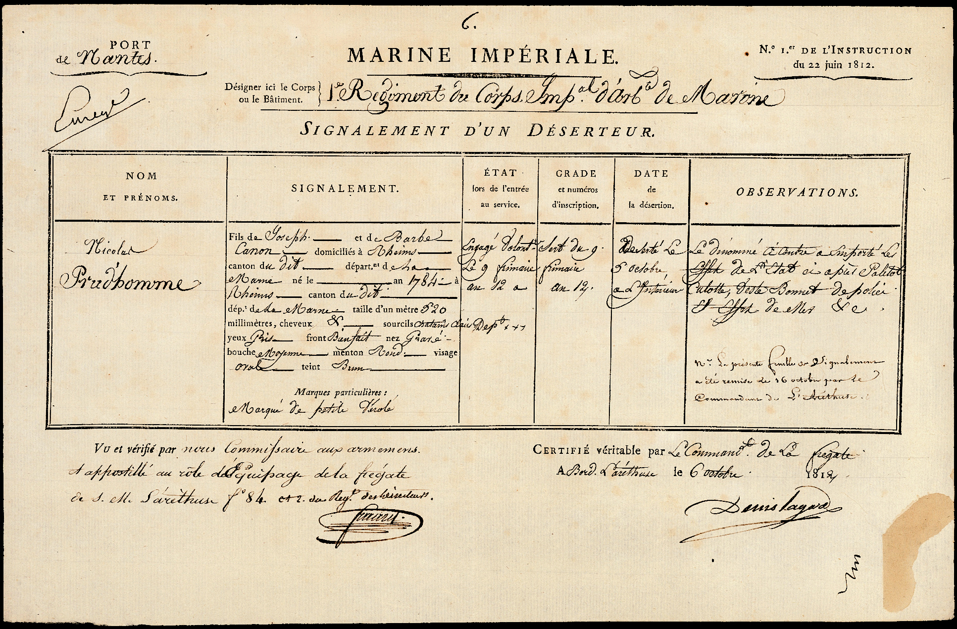 Referenz: denis-lagarde-rene-joseph-marie-commandant-de-la-fregate-l-arethuse-en-1812