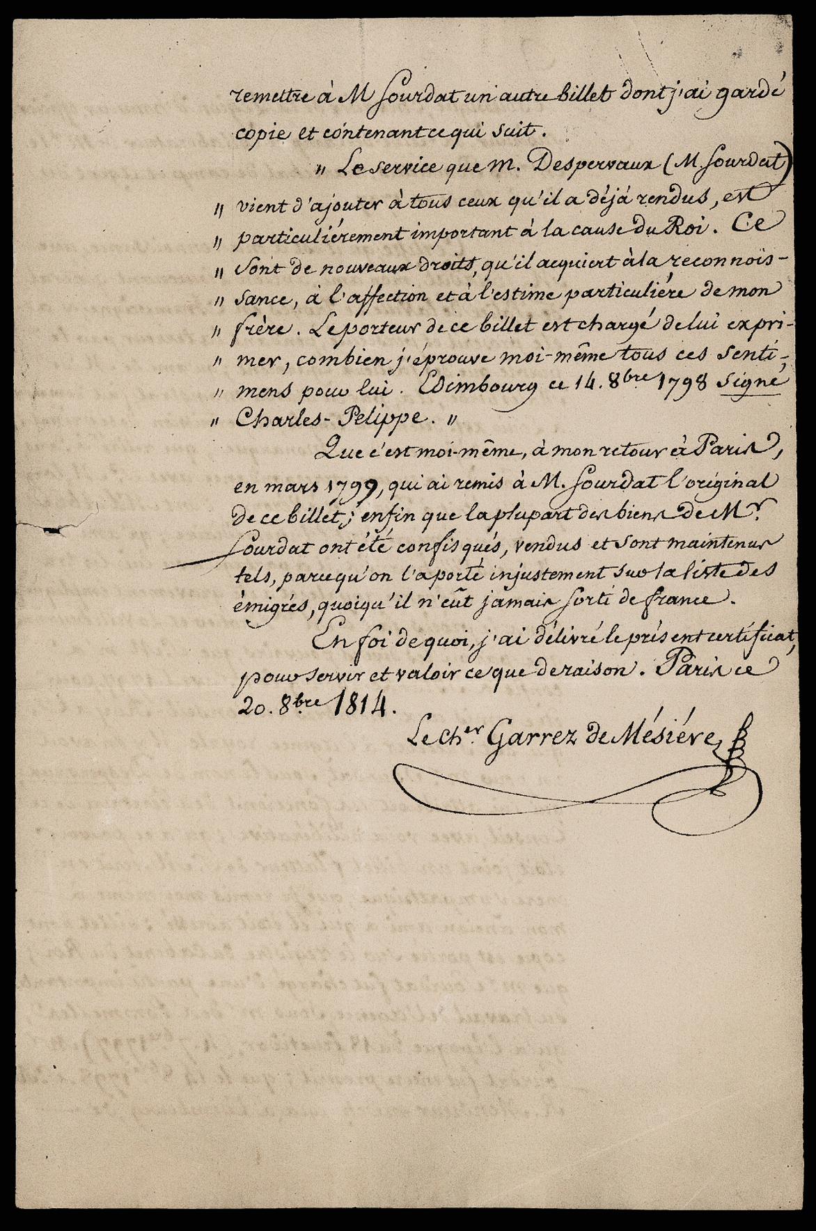 Referenz: garrez-de-mesiere-document-interessant-en-referance-a-m-chretien-de-malesherbes