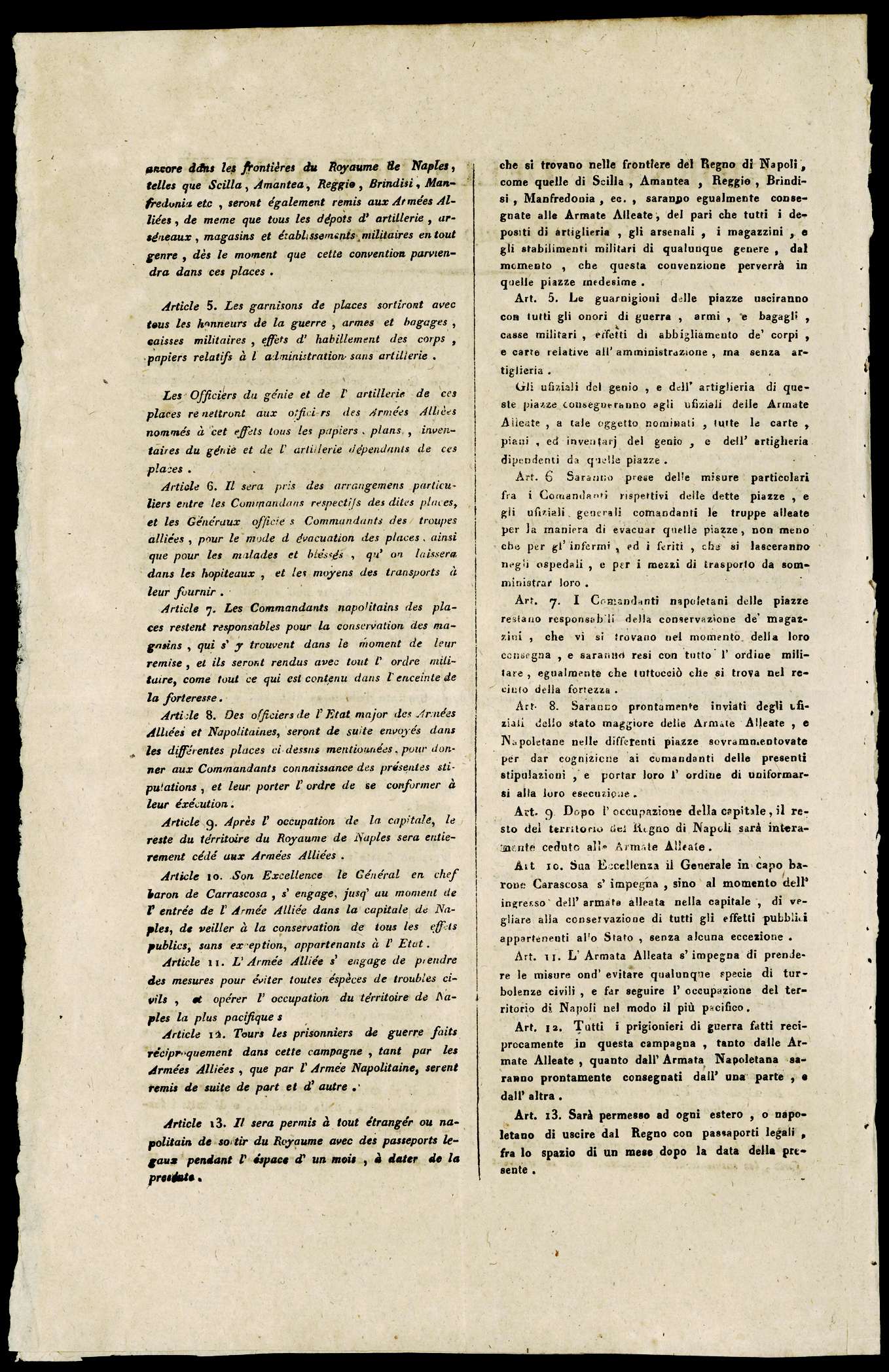 Referenz: giornale-delle-due-sicilie-convention-militaire-naples-1815