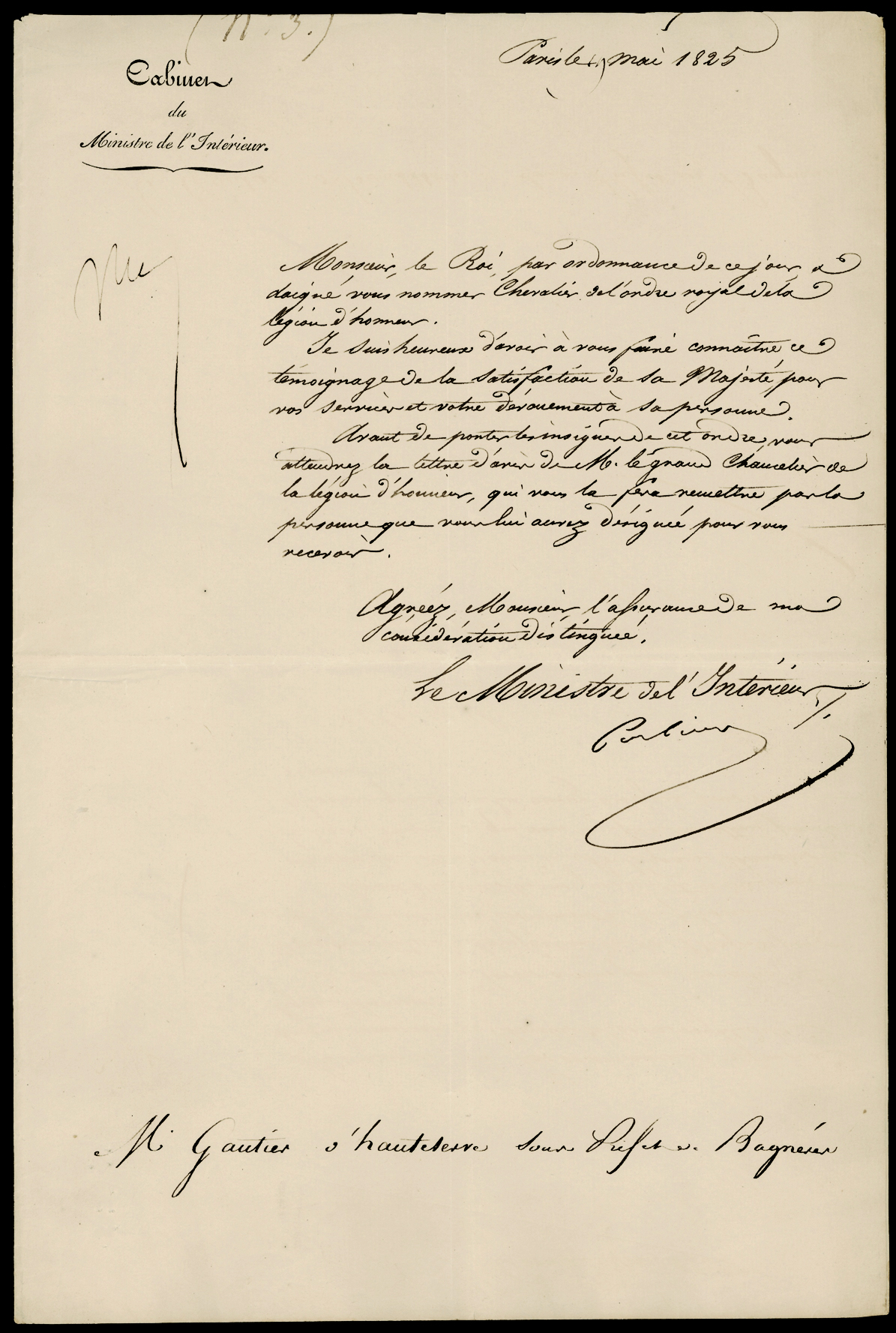 Referenz: corbiere-jacques-josepf-de-comte-ministre-de-l-interieur-1821-28-pair-de-france