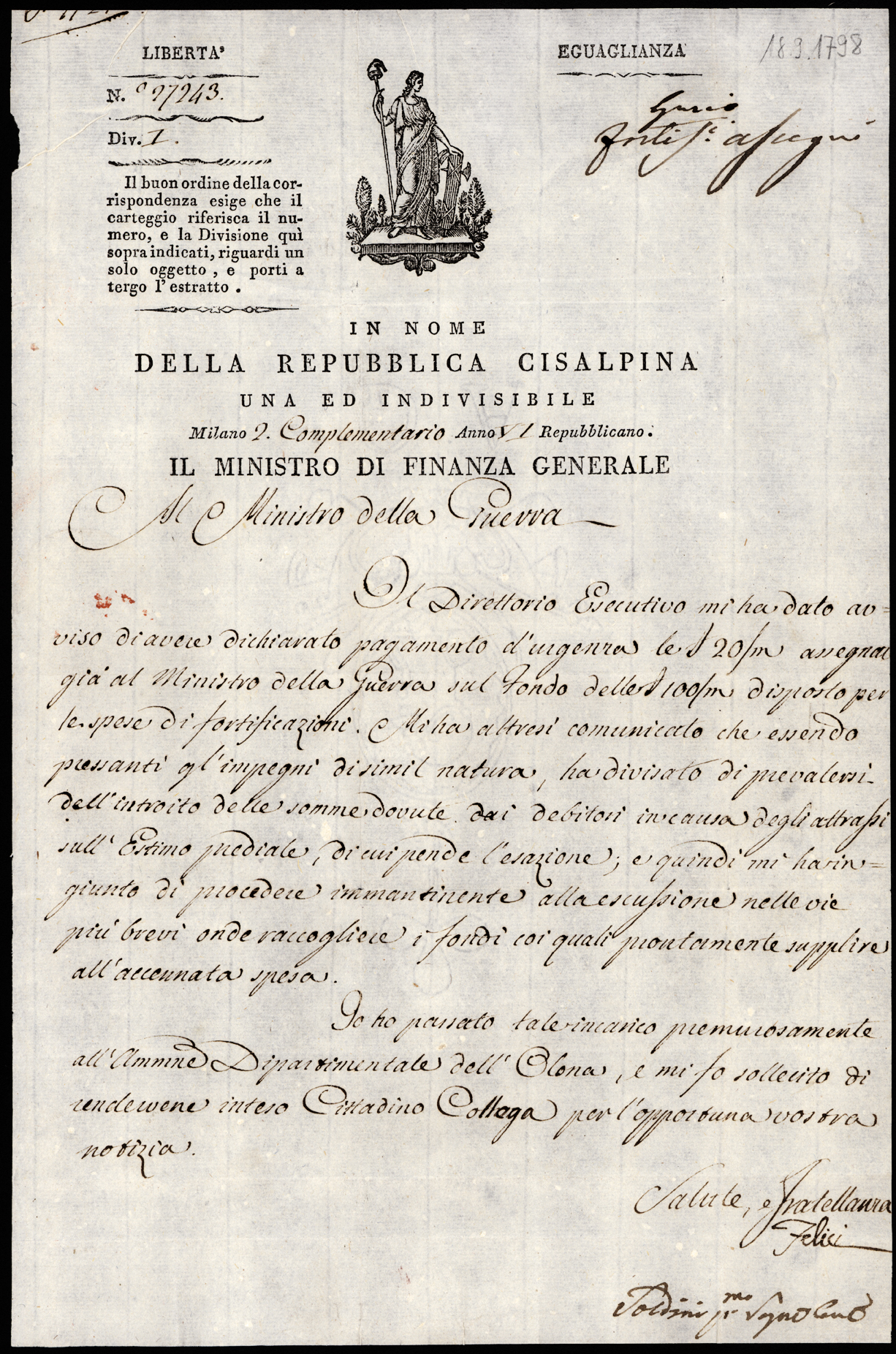 Referenz: felici-daniele-finanzminister-der-republik-cisalpina