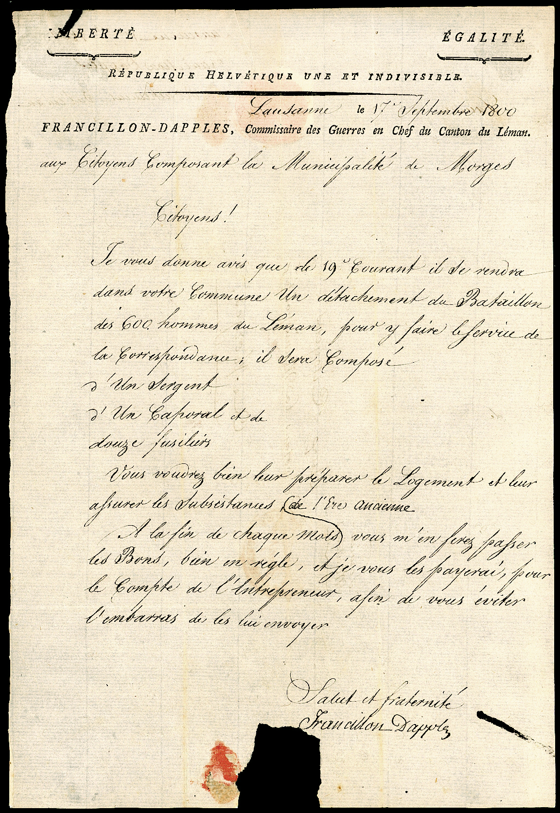 Referenz: francillon-dapples-francois-kriegskommissar-kanton-du-leman