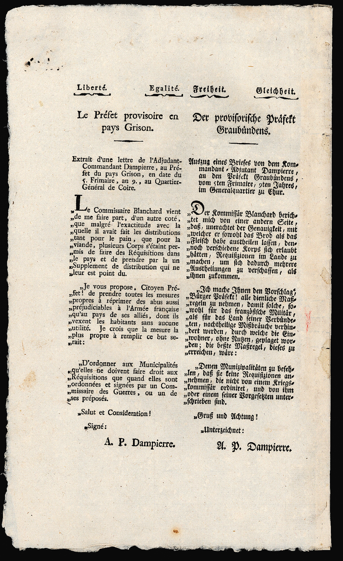 Referenz: planta-gaudenz-von-prov-prafekt-dampierre-achille-p-de-franz-adjutant-kommandant