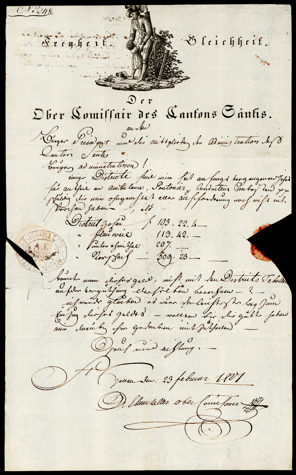 Referenz: ehrenzeller-ambrosius-oberkommissar-des-kantons-santis