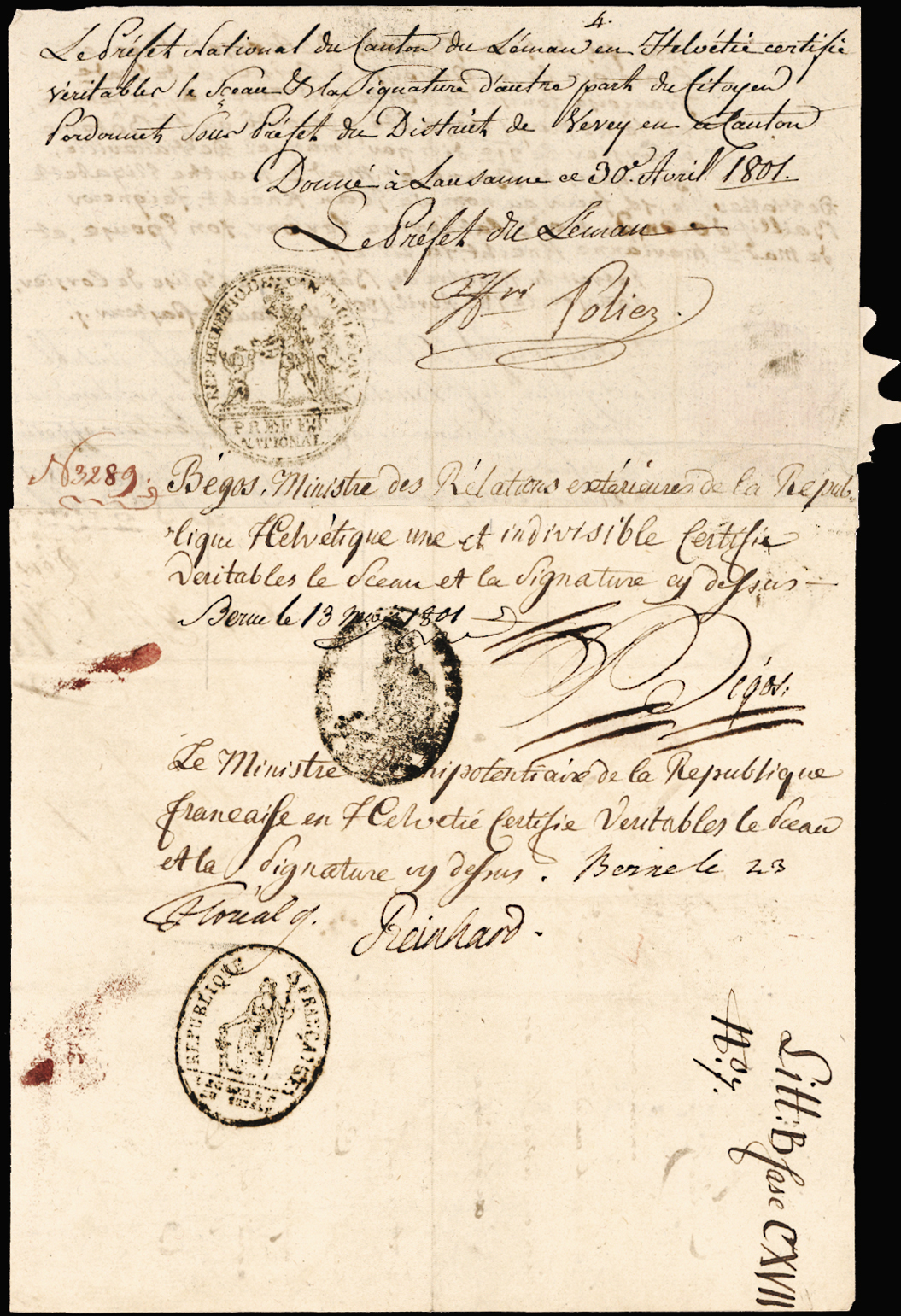 Referenz: begos-l-aussenminister-polier-h-prafekt-leman-reinhard-k-f-franz-gesandter