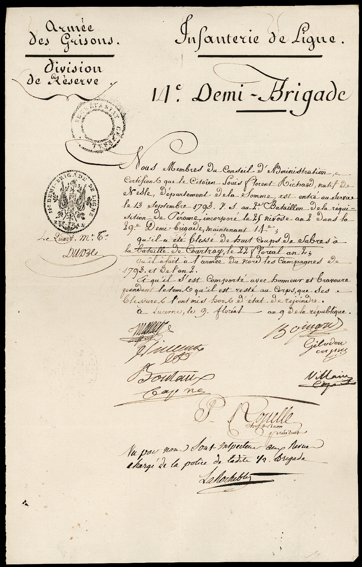 Referenz: rouelle-pierre-michel-oberst-spater-franz-general-baron-in-luzern-armee-des-grisons