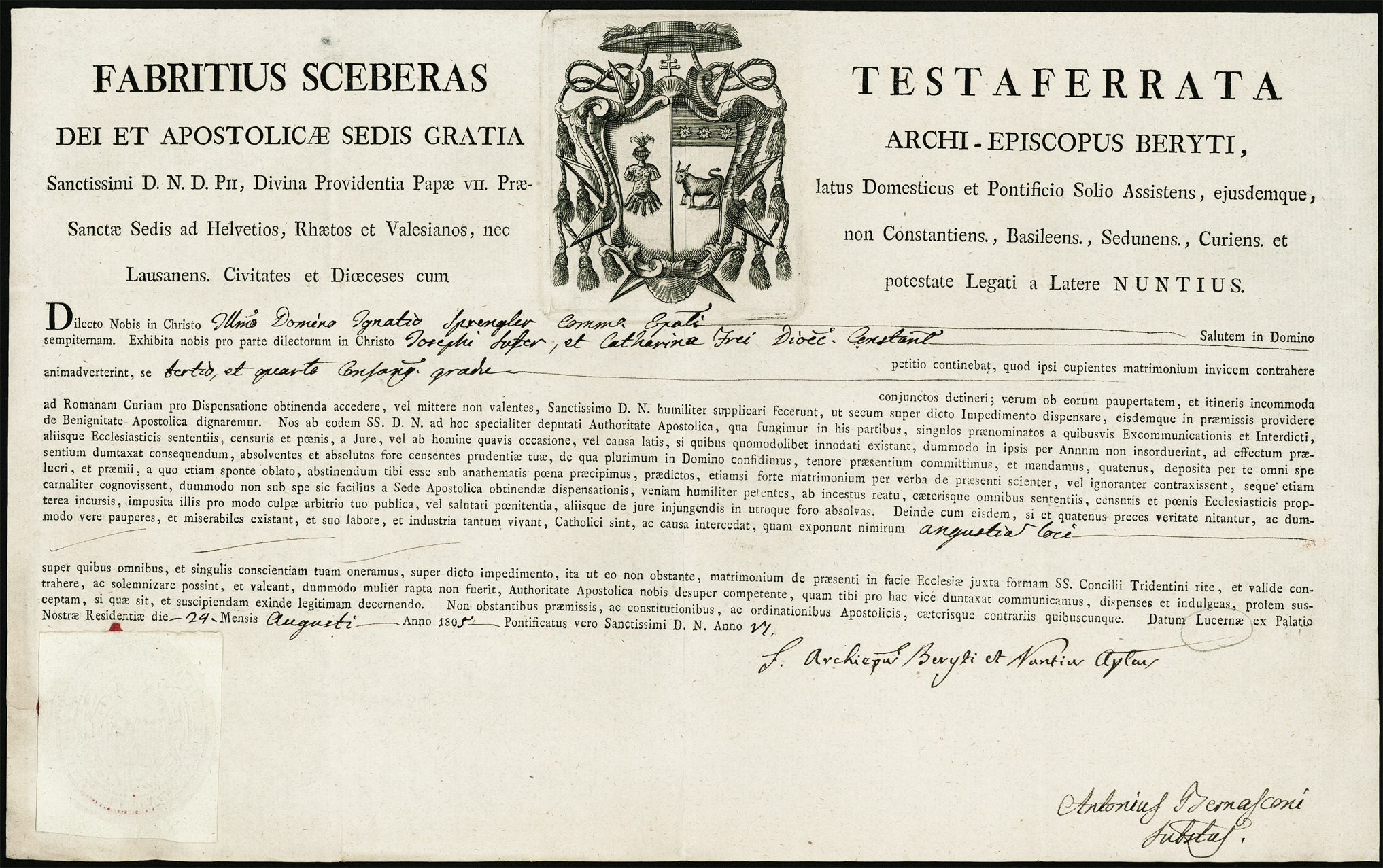 Referenz: testaferrata-fabritius-sceberas-papstlicher-nuntius-in-der-schweiz-1803-1816