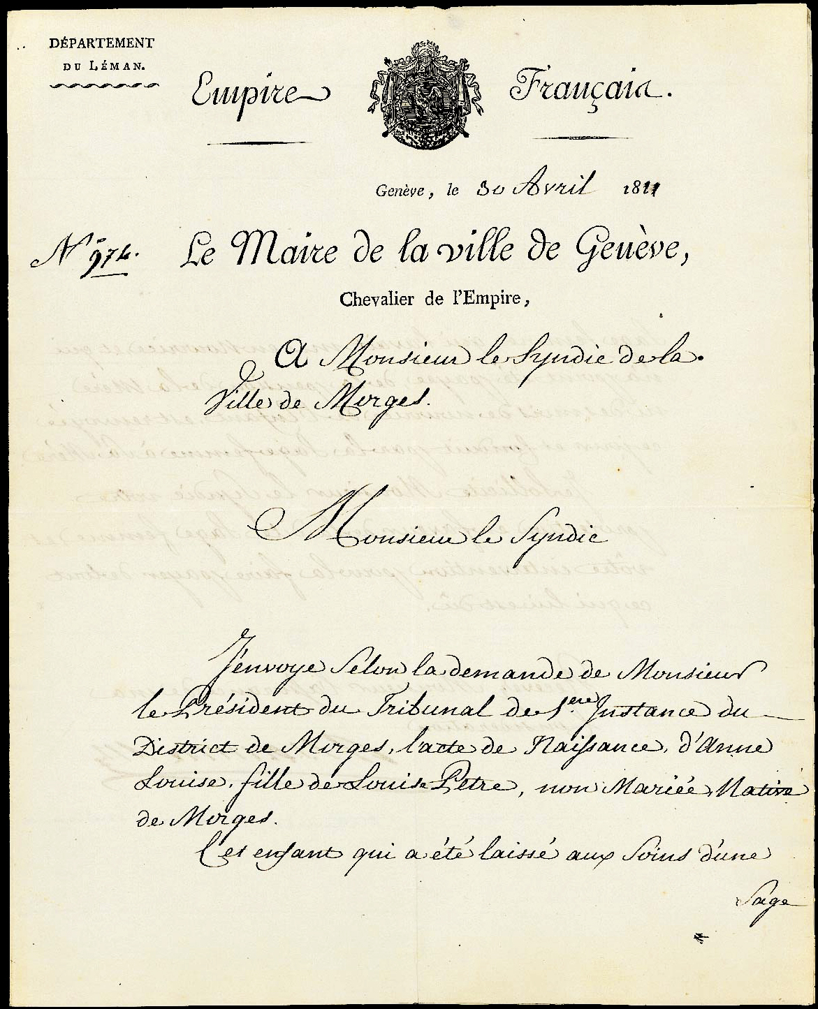 Referenz: maurice-frederic-guillaume-von-napoleon-ernannter-genfer-stadtprasident