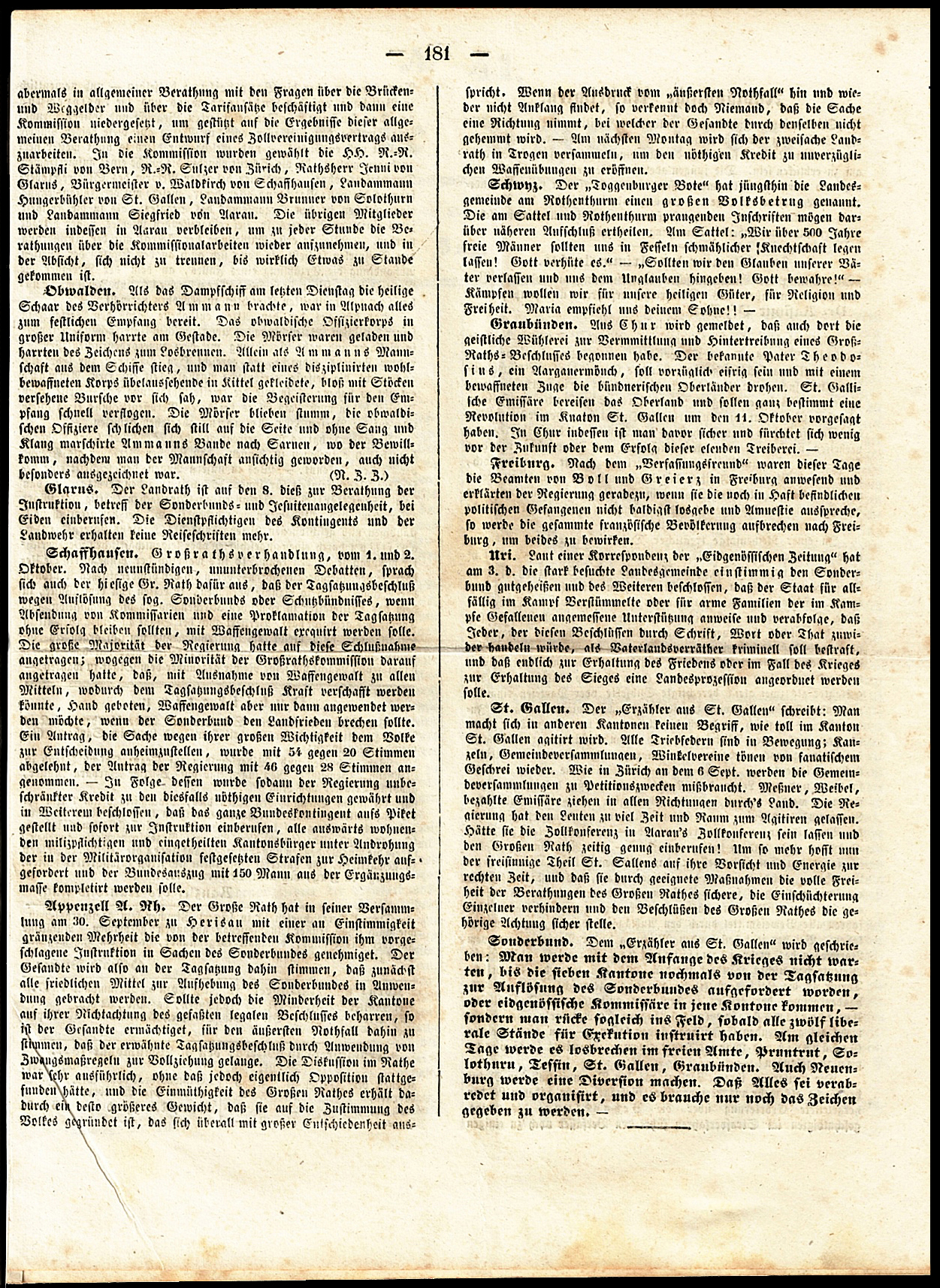 Referenz: der-freie-schweizer-freisinnig-orientiertes-wochenblatt-berichtet-uber-zug-und-kantone